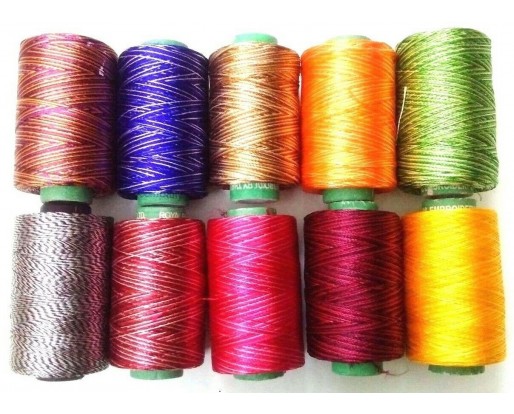 Set Lot of SHADED 150/2 Denier Viscose Rayon Thread Yarn Hand Machine Embroidery